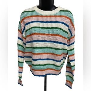 Urban outfitters multi colored striped sweater size small